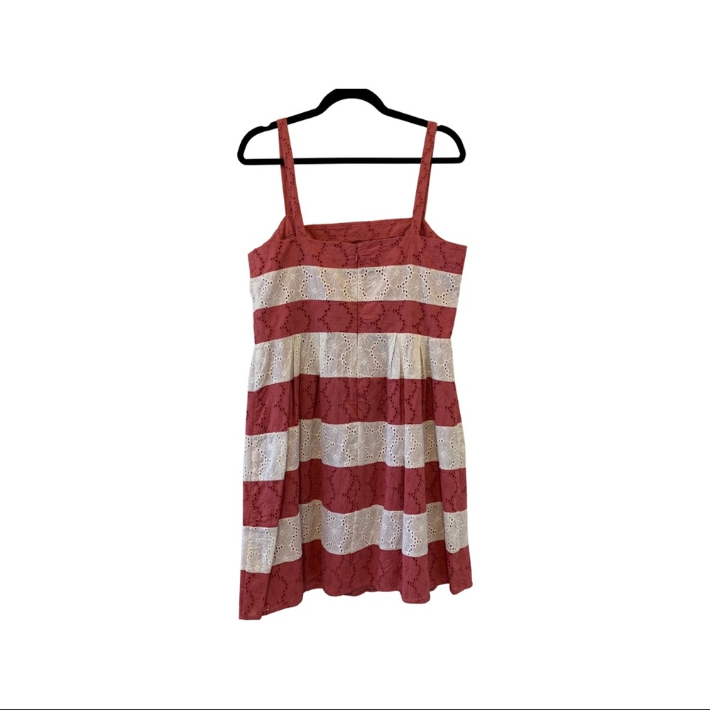 Loft Outlet Eyelet Striped Dress Sz 10 View 2